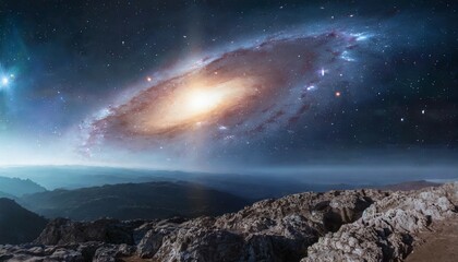 panoramic view of the galaxy and star abstract space background elements of this image furnished by nasa