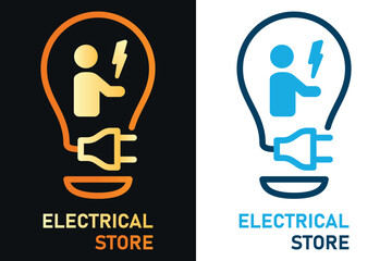 Elektriker, Elektrofachbetrieb, Elektroinstallateur, Elektrofachgeschäft - Logo, Firmenzeichen