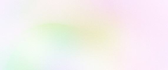 Abstract noisy gradient background of multicolored pastel yellow pink green white colors. Color palette, colorful pattern with a soft noise effect. Holographic blurred grainy gradient banner texture