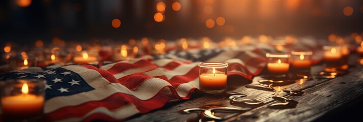 Text Memorial Day On American Flag, Background Image, Background For Banner, HD