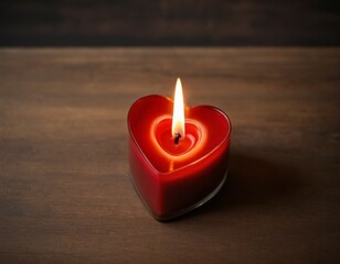Candles for Valentine's Day on February 14th. Background with selective focus and copy space