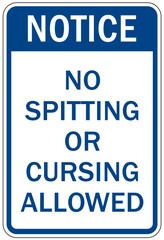 Do not spit sign