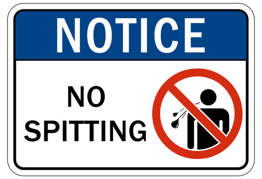 Do not spit sign