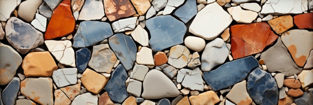 Very Old Terrazzo Floor Pattern Rockmosaic, Background Image, Background For Banner, HD