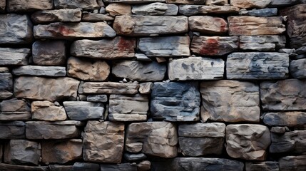 Wall Made Natural Stones Rough Background, Background Image, Background For Banner, HD