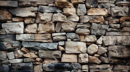 Wall Made Natural Stones Rough Background, Background Image, Background For Banner, HD