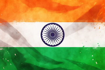 Indian flag patriotism art of the country, ai generative