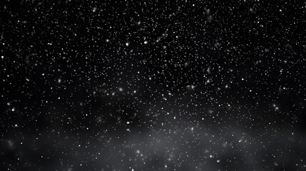 Snow, stars, twinkling lights, rain drops on black background. Abstract noise generativ ai - obrazy, fototapety, plakaty