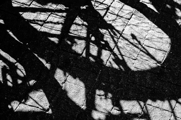 Abstract view created by bicycle shadow
