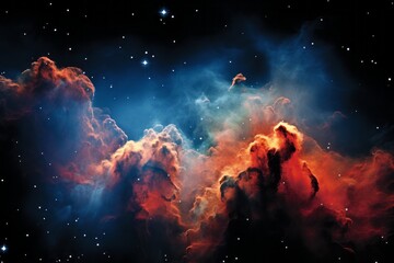 Enchanting night sky with a vibrant space galaxy cloud, unveiling the wonders of the universe