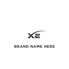 XE logo. X E design. White XE letter. XE, X E letter logo design. Initial X E letter linked circle uppercase monogram logo XE letter logo vector design.