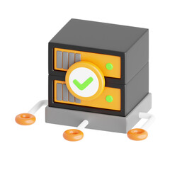 Verified Server 3D illustrations