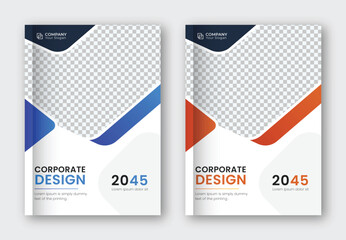 Creative Corporate Brochure Book Cover Design And Business Company Annual Report Design Template. - obrazy, fototapety, plakaty