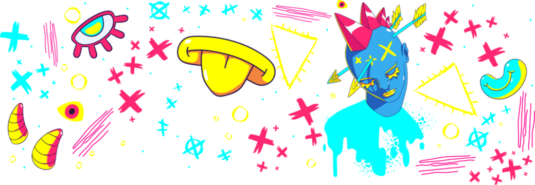 Trendy Psychedelic Illustration