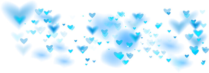 Blue Heart Bokeh Lights