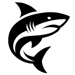 The shark logo is simple and elegant