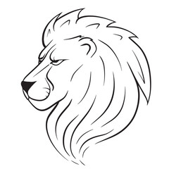 Illustration of Lion vector logo
