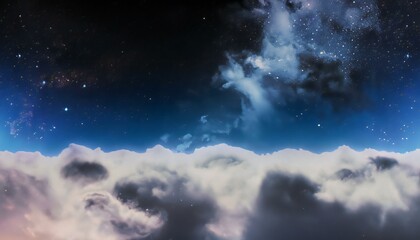 Obraz na płótnie Canvas sky with stars and clouds