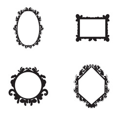 Baroque vintage set of frame