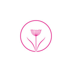 dandelion logo vector symbol design