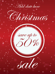 Christmas sale flyer poster social media post design