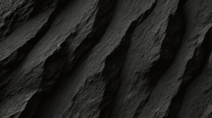 Kreidetafel mit schwarzer Textur und Hintergrund der schwarzen Tafel. Steinbetonstruktur, Grunge-Hintergrund, anthrazitfarbenes Panorama. Panorama dunkelgrauer schwarzer Schieferhintergrund oder Textu - obrazy, fototapety, plakaty