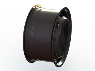 Heavy Truck Steel Wheel Rim 315-80R22.5 3D model