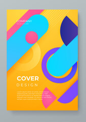 Colorful colourful vector abstract geometric shapes cover design. Creative templates for report, corporate, ads, branding, banner, cover, label, poster, sales