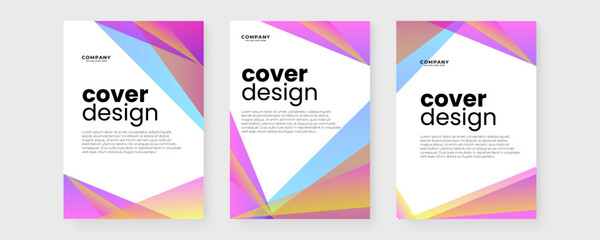 Obraz na płótnie Canvas Colorful colourful geometric shapes cover design template. Creative templates for report, corporate, ads, branding, banner, cover, label, poster, sales
