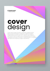 Fototapeta premium Colorful colourful vector simple geometric abstract shapes covers. Creative templates for report, corporate, ads, branding, banner, cover, label, poster, sales