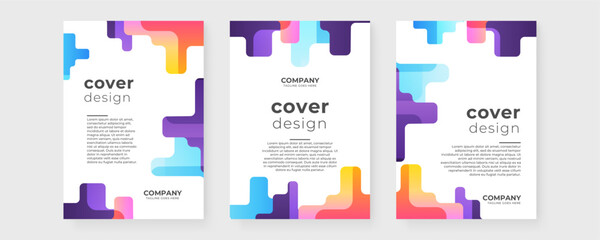 Colorful colourful vector modern cover design with shapes. Creative templates for report, corporate, ads, branding, banner, cover, label, poster, sales