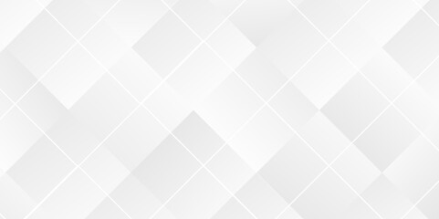 White transparent square abstract background design. Modern abstract background design with layers of transparent material in square shapes in random geometric pattern.