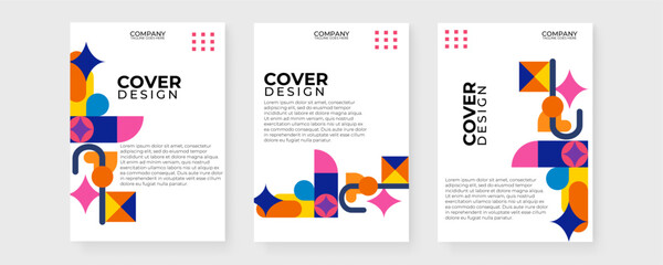 Colorful colourful vector abstract modern covers with shapes. Creative templates for report, corporate, ads, branding, banner, cover, label, poster, sales