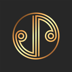Monogram JP, Jr circle logo