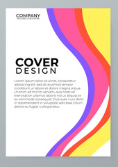 Colorful colourful cover design with abstract shapes illustration. Creative templates for report, corporate, ads, branding, banner, cover, label, poster, sales