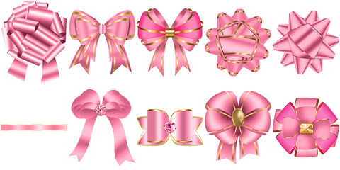 Delicate Pink Bows Adorning Festive Celebration