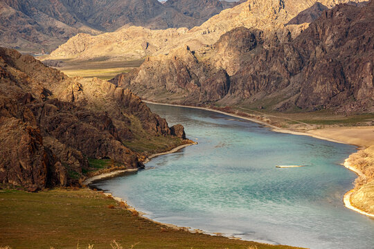 View of the river. Ili River, Kazakhstan