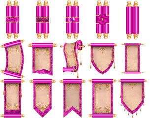 Flamingo Pink Scrolls: Elegance Unveiled in Hot Hues
