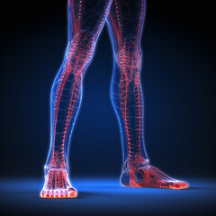 3d rendered illustration of a leg