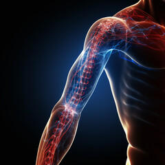 3d rendered illustration of a shoulder