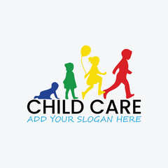 child daycare logo design vector format