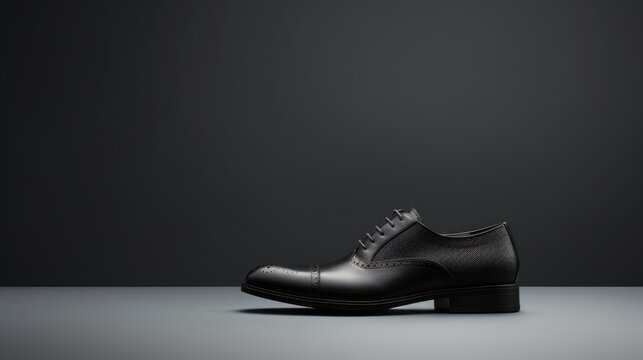 A pair of black shoes