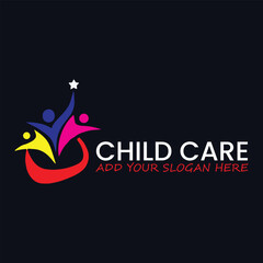 child daycare logo design vector format