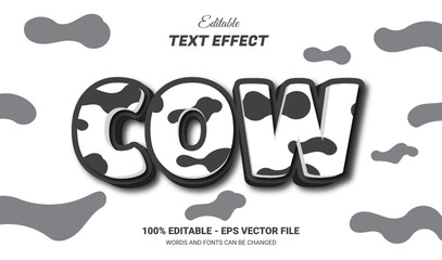 cow editable text effect