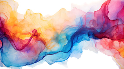 watercolor spill isolated on transparent background