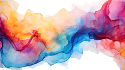 watercolor spill isolated on transparent background