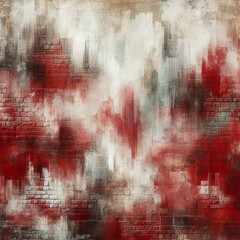 Abstract texture stained stucco, deep red, old White brick wall background Horizontal textures in the room, wallpapers