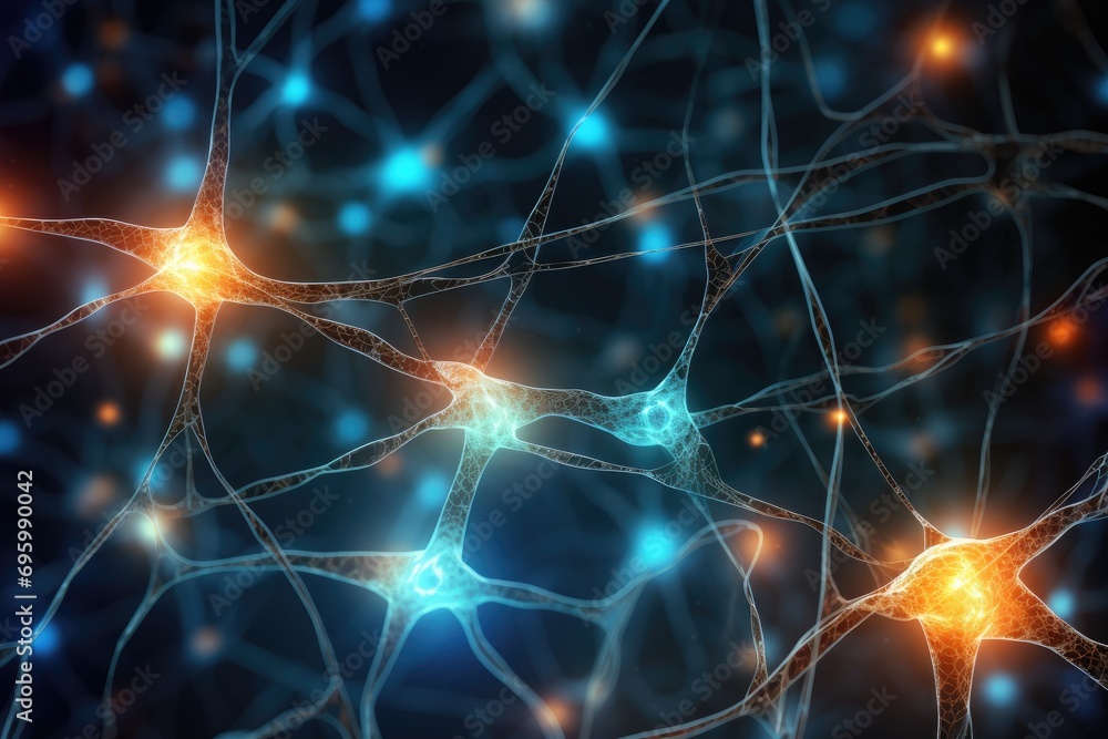 Poster abstract 3d rendering of network structure. network connection structure. futuristic background, bac