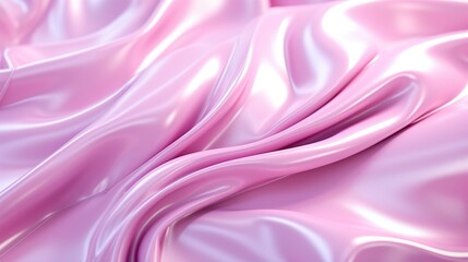 Obraz premium Pink silk fabric with a smooth and shiny texture. Elegant and romantic concepts