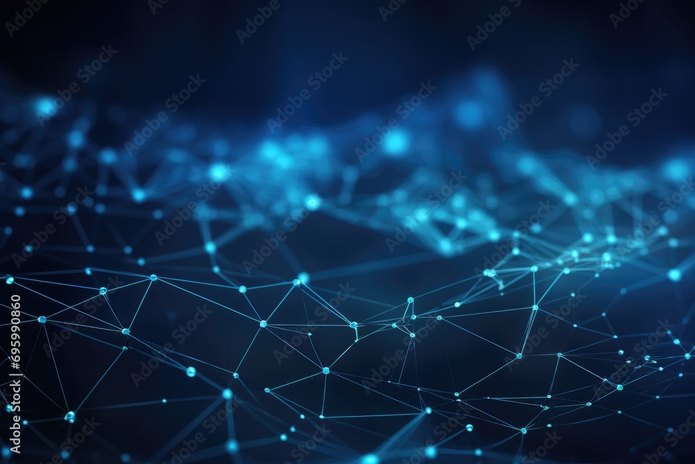 Poster abstract technology background. network connection structure. big data visualization. 3d rendering, 